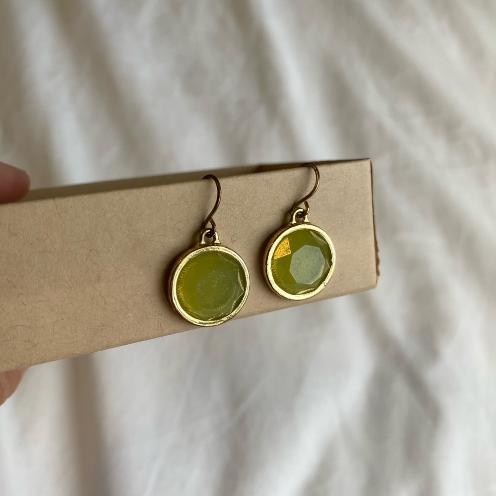 Minimalist Aqua Chalcedony Earring